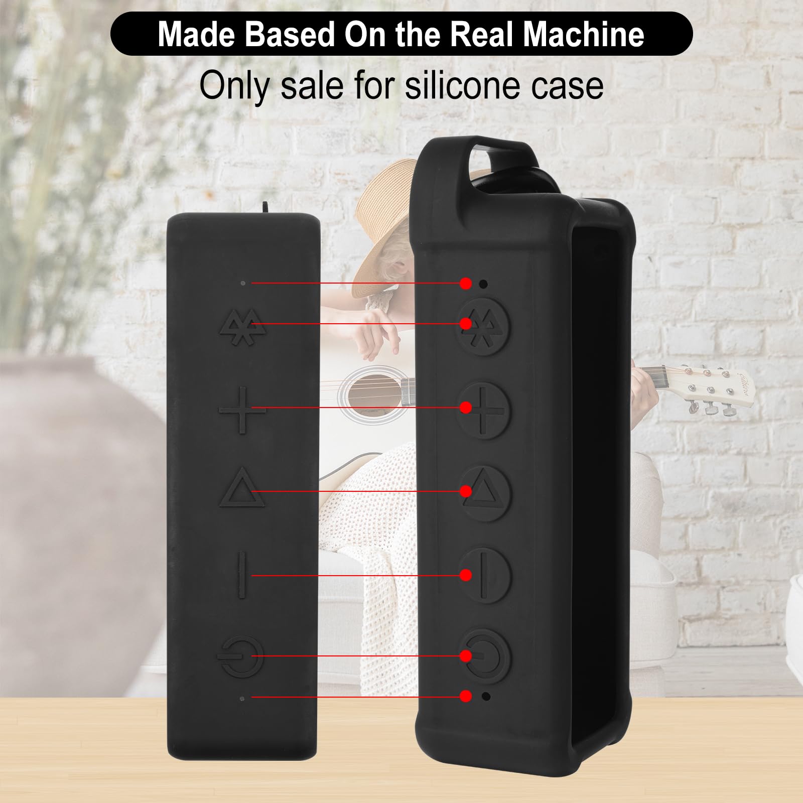 Anker Soundcore 2 Speaker Case - Shockproof Silicone Protective Cover with Handle & Carabiner Clip | Travel, Outdoor, Beach, Camping Accessory for Anker Soundcore 2 Portable Bluetooth Speaker (Black)