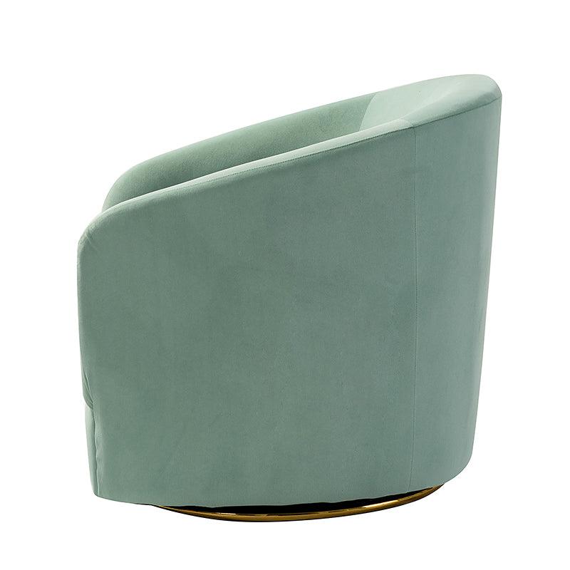 Emanuela Velvet Swivel Barrel Armchair - Modern Accent Chair for Living Room, Bedroom & Office - 360° Rotating Comfortable Lounge Chair with Soft Upholstery - Perfect for Reading, Relaxing & Home Decor
