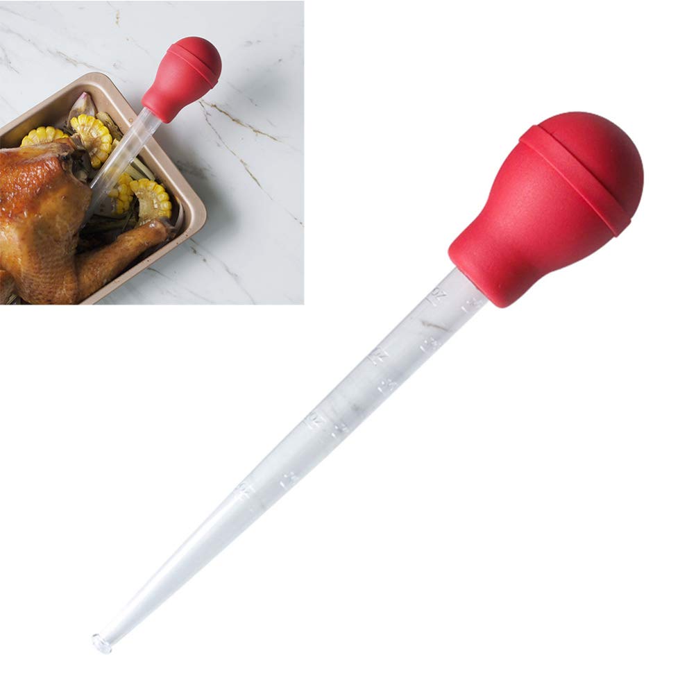 Hemoton 5-Piece Baster Set - Silicone Oil Dropper, Milk Cream Pump, Turkey Marinade Injector for Cooking, Baking & Grilling - Perfect for Chicken, Bread, Meat Seasoning & Liquid Infusion