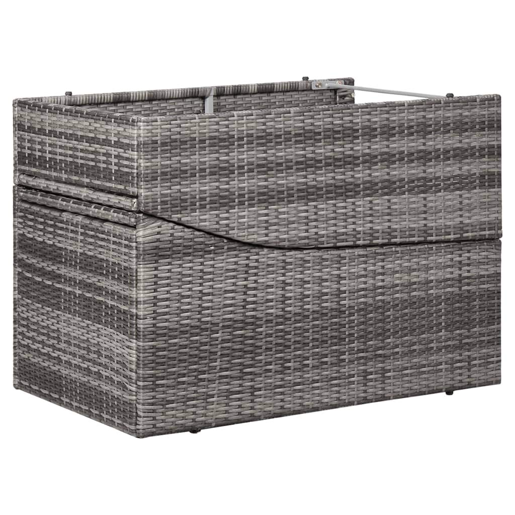 Gray Poly Rattan Sunbed with Cushion - Outdoor Lounge Chair for Lawn, Courtyard, Beach & Sunbathing | Perfect for Poolside Relaxation & Backyard Lounging
