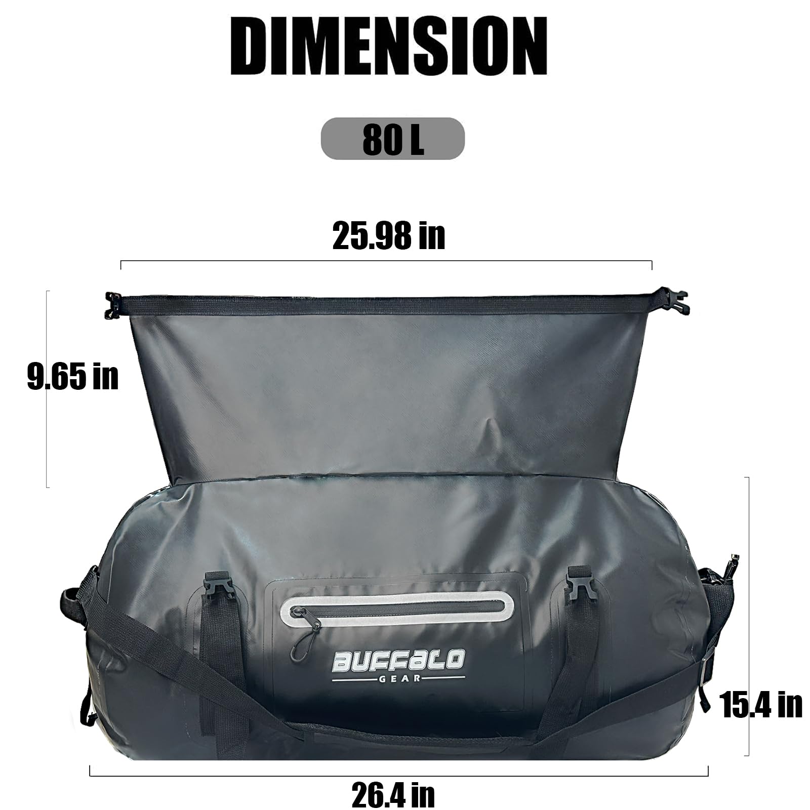 Waterproof Duffle Bag 40L 60L 80L - Heavy Duty Roll-top Dry Bag for Travel, Kayaking, Rafting, Boating, Fishing & Camping | Ideal for Outdoor Adventures & Water Sports Gear Storage
