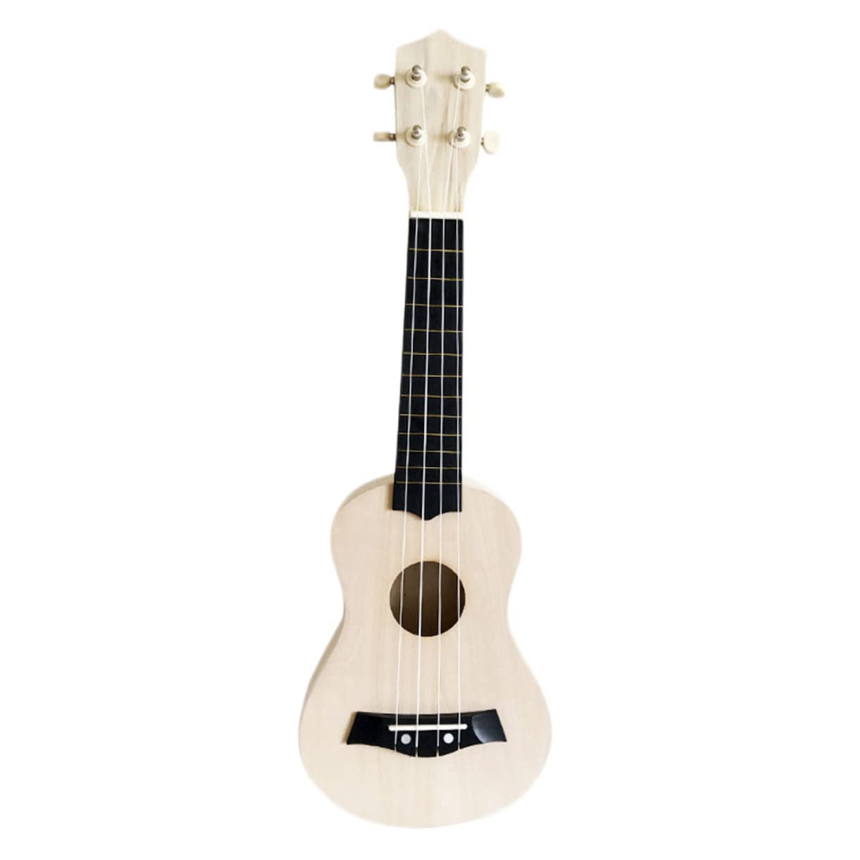 EXCLUZO 4-String Wooden Ukulele Kit for Kids - DIY Mini Guitar Assembly Toy Set with Wooden Beige Finish - Creative Musical Instrument for Children's Learning & Play - Perfect for Beginners, Students & Hawaiian-Themed Parties