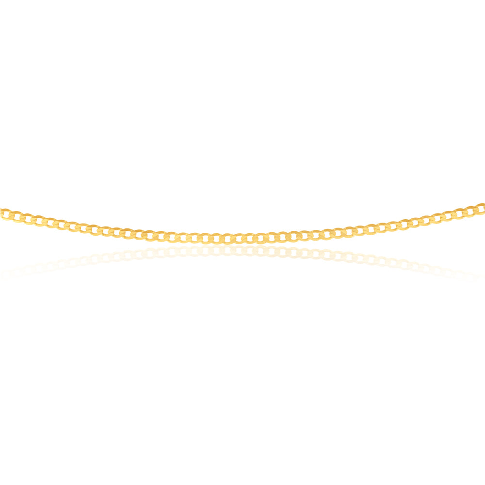 9ct Yellow Gold 50cm Curb Chain Necklace for Women - Durable & Elegant Jewelry for Everyday Wear, Gifts & Special Occasions