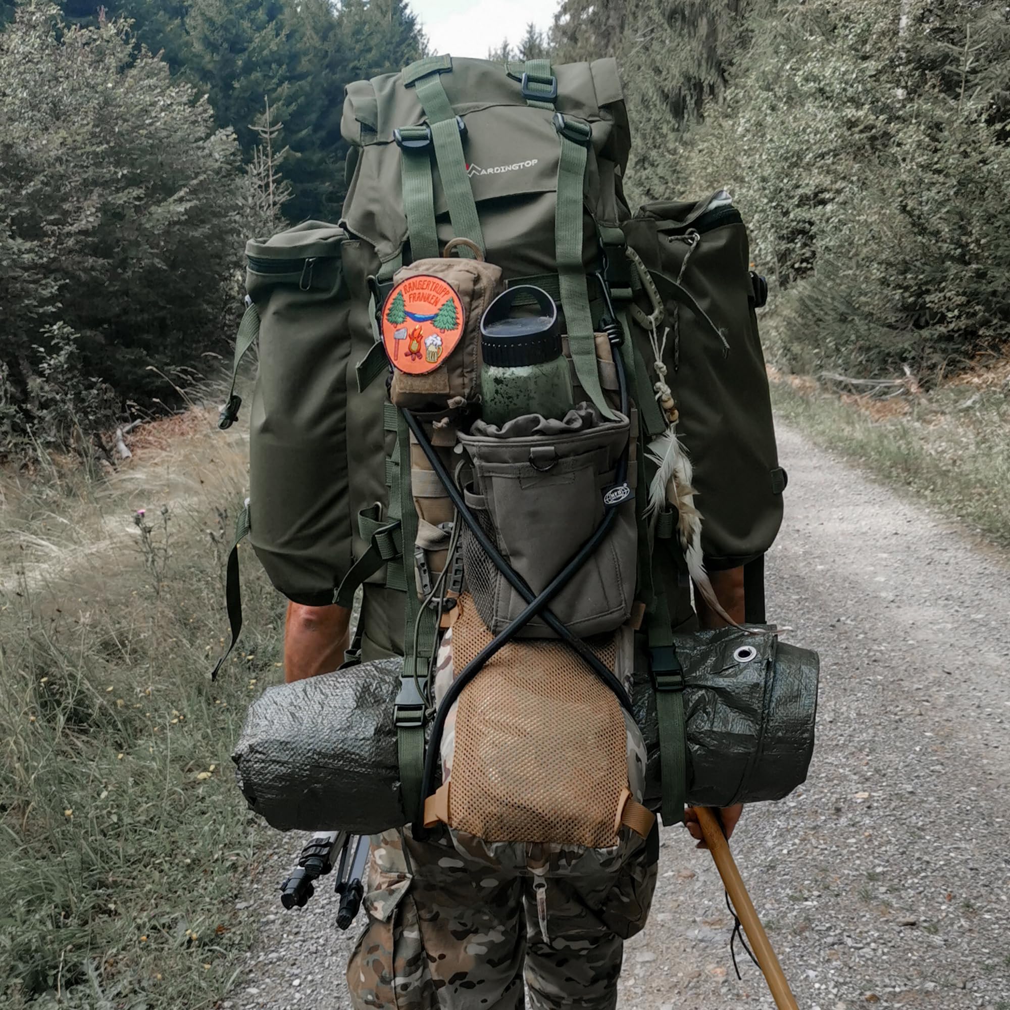 Mardingtop 65+10L Military Tactical Backpack with Rain Cover - Waterproof Hiking Backpack for Trekking, Camping & Outdoor Travel | Perfect for Adventure, Survival Gear & Daily Commute