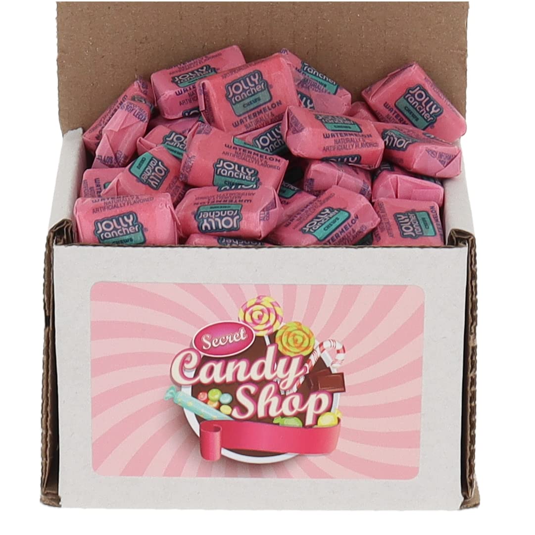 Jolly Rancher Chews Candy - 8oz Individually Wrapped Watermelon Flavor | Bulk Candy for Parties, Halloween Treats & Office Snacks