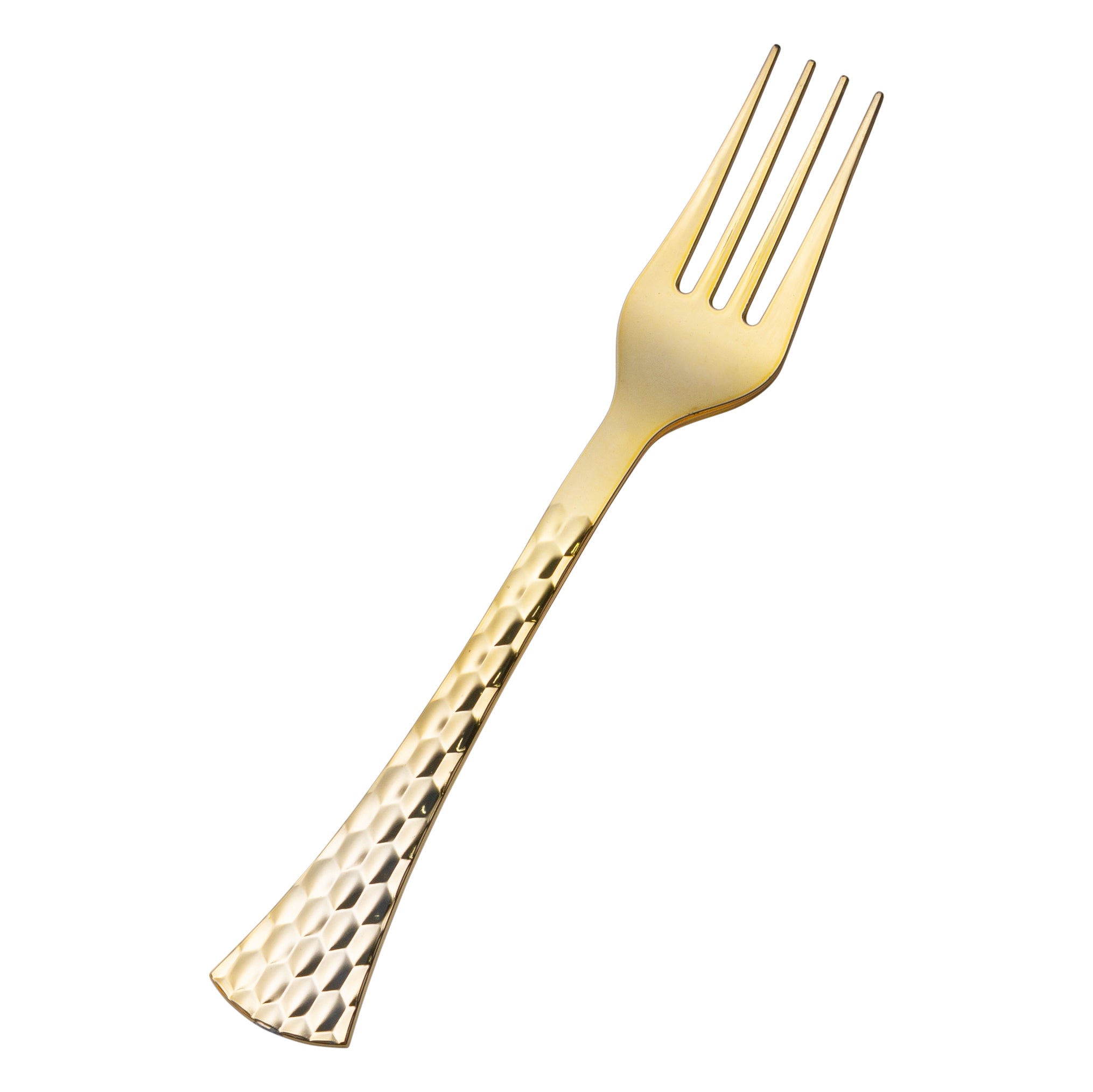 Disposable Shiny Metallic Gold Flatware Set - Elegant Plastic Cutlery for Parties, Weddings & Events - Perfect for Birthday Celebrations, Bridal Showers & Luxury Dining