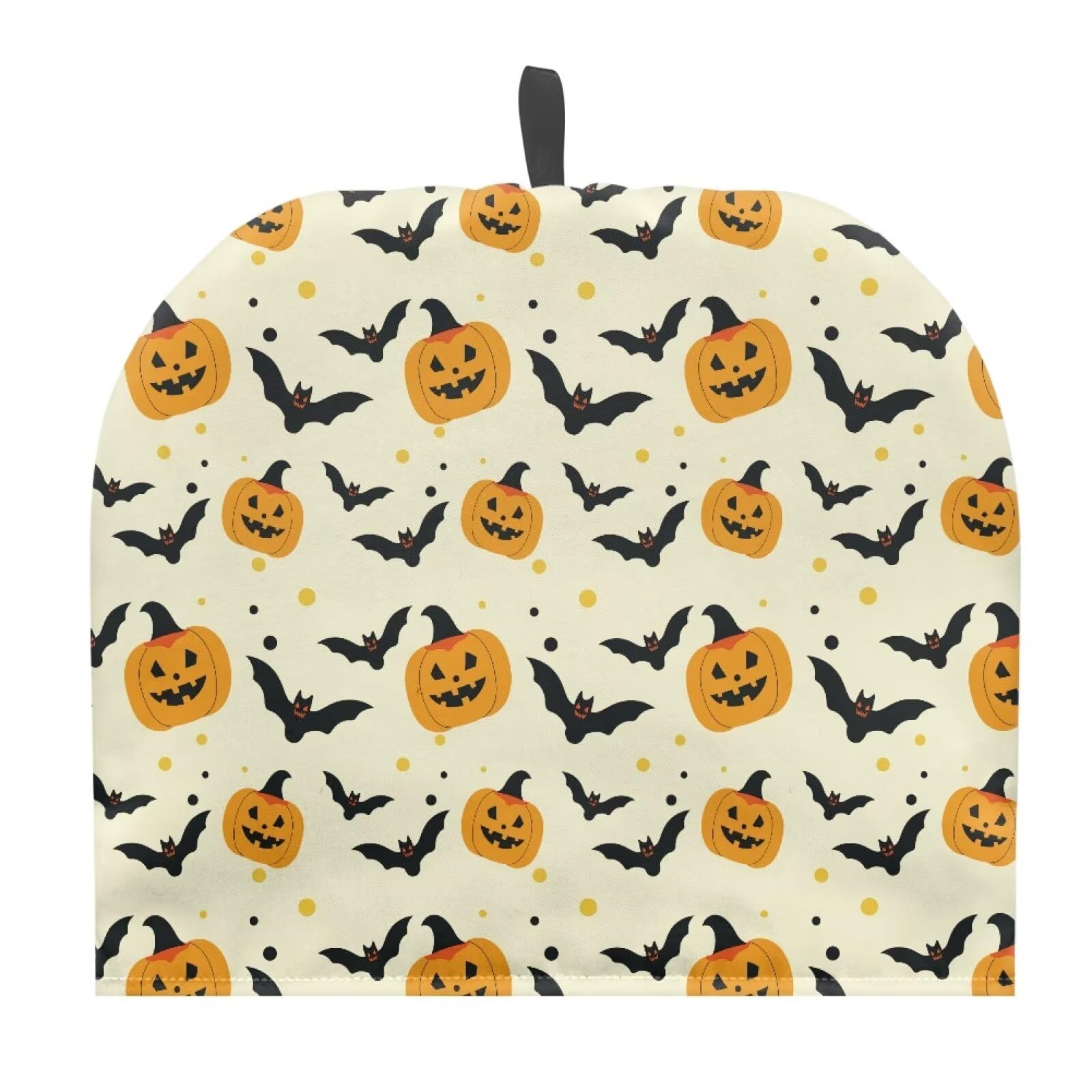 Halloween Pumpkin Print Tea Cozy Cover - Cotton Insulated Teapot Dust Cover for Kitchen & Home Decor | Keep Tea Warm at Breakfast, Perfect for Halloween Parties & Cozy Autumn Tea Time