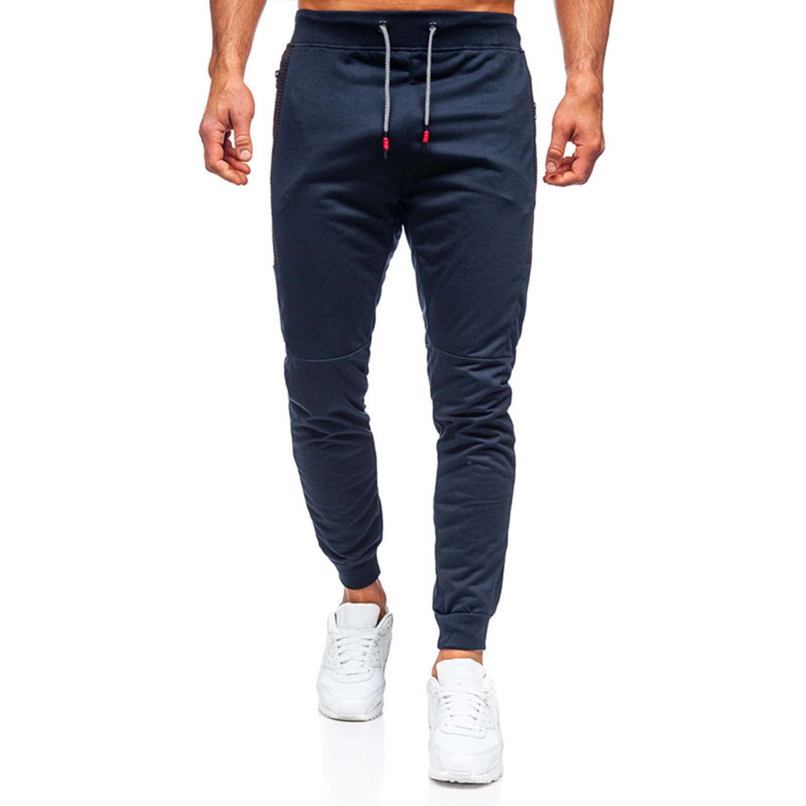 Men's Slim Fit Tapered Jogger Pants - Casual Athletic Sweatpants for Gym, Yoga, Lounge & Hip Hop - Navy Blue XX-Large - Perfect for Workouts, Running & Streetwear Fashion