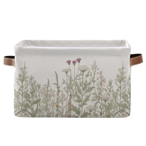 Vintage Colorful Herbs And Wild Flowers Floral
