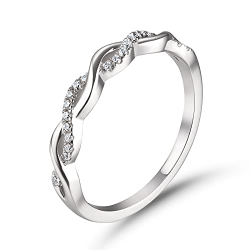 925 Sterling Silver Infinity Heart Promise Ring for Women - Personalized Name Engraved, Valentine's Day, Anniversary, Graduation, Mother's Day Gift for Her (with Gift Box) | Perfect for Romantic Occasions, Proposals, and Special Celebrations