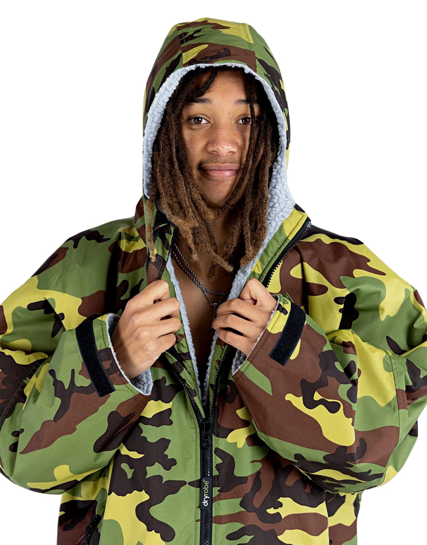 Premium Long Sleeve Camouflage Grey Bathrobe for Adults - Soft & Cozy Loungewear for Relaxing at Home, Spa Days & Winter Comfort