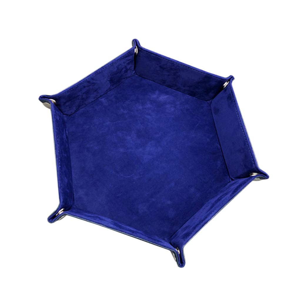 Premium Hexagon Dice Tray - Genuine Leather RPG Dice Rolling Tray for D&D, MTG, Board Games & Tabletop Gaming Accessories