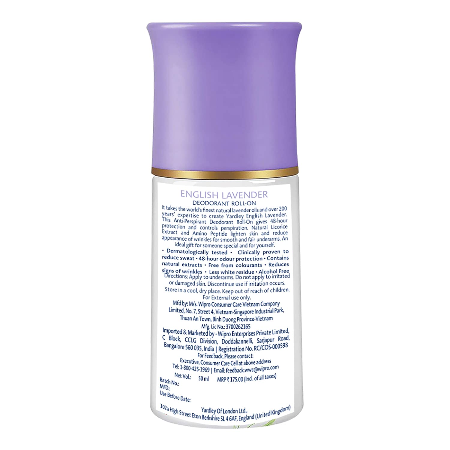 Yardley London English Lavender Perfumed Talc for Women, 250g - Floral Scented Body Powder for Freshness & Soft Skin | Perfect for Daily Use, Travel, and Gift Giving