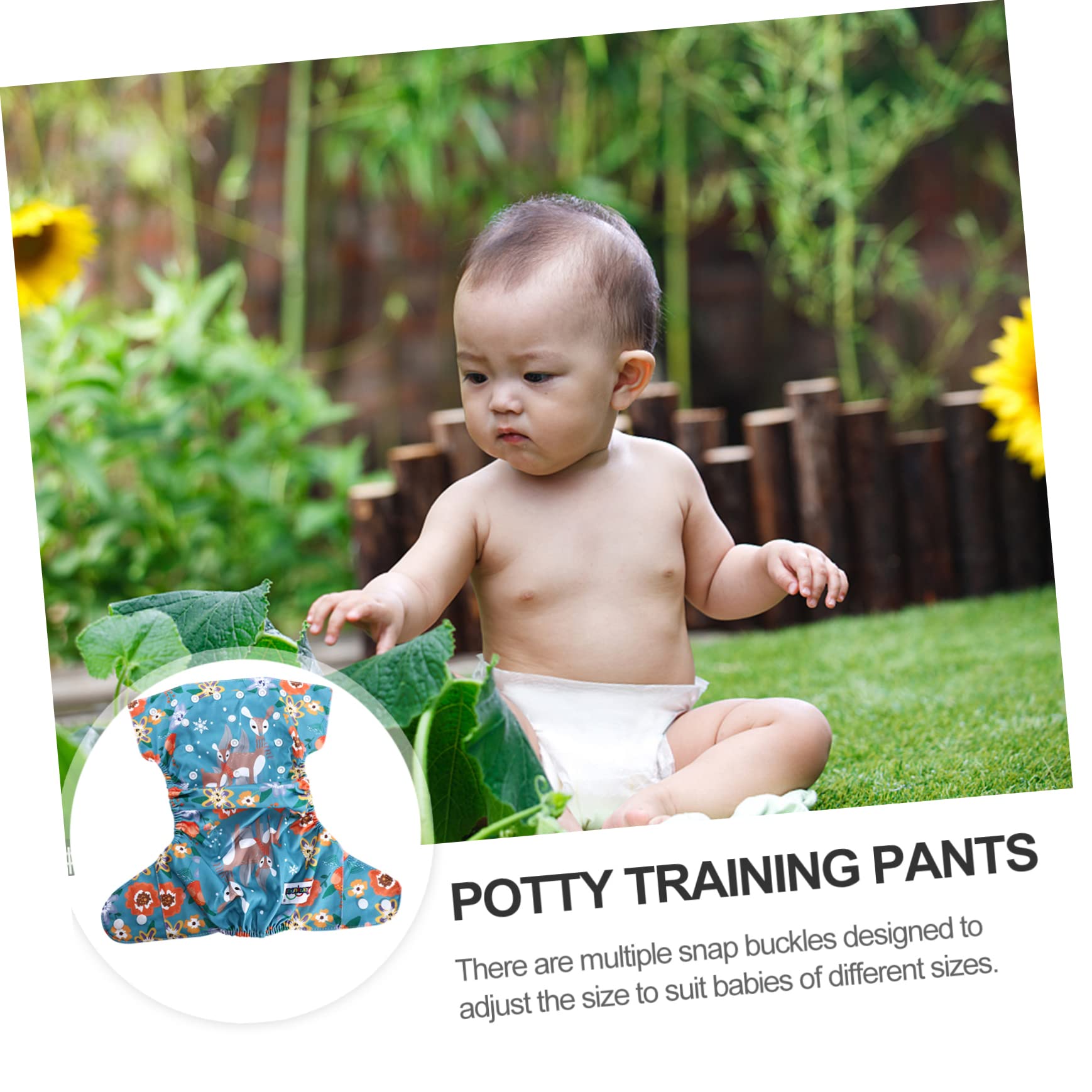 Beatifufu 1pc Baby Diaper Pants - Waterproof & Breathable Training Underwear with Adjustable Snap Closure for Easy Changing - Ideal for Potty Training Toddlers and Overnight Protection