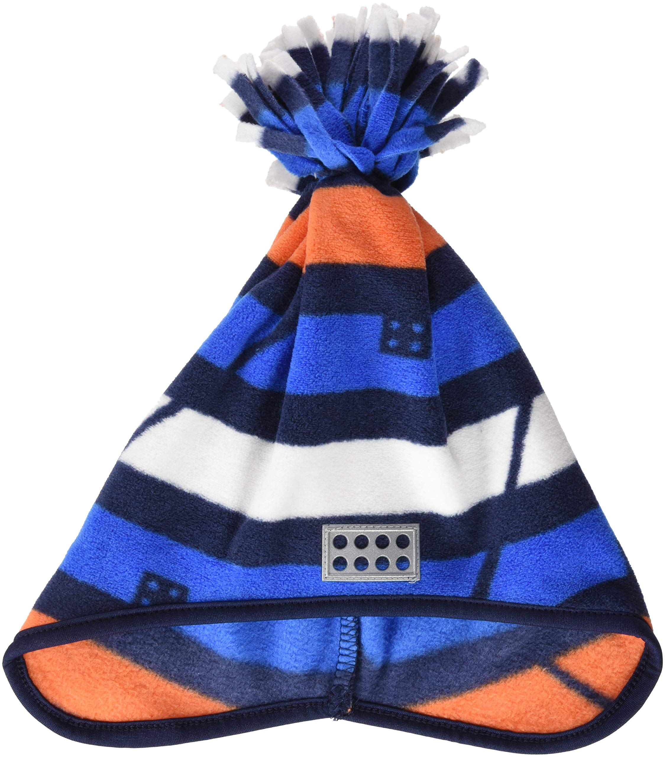 LEGO Wear Kids & Baby Fleece Striped Hat with Pom Pom & Elastic Edge - Reflective Winter Beanie for Boys & Girls - Perfect for Outdoor Play & Cold Weather Protection