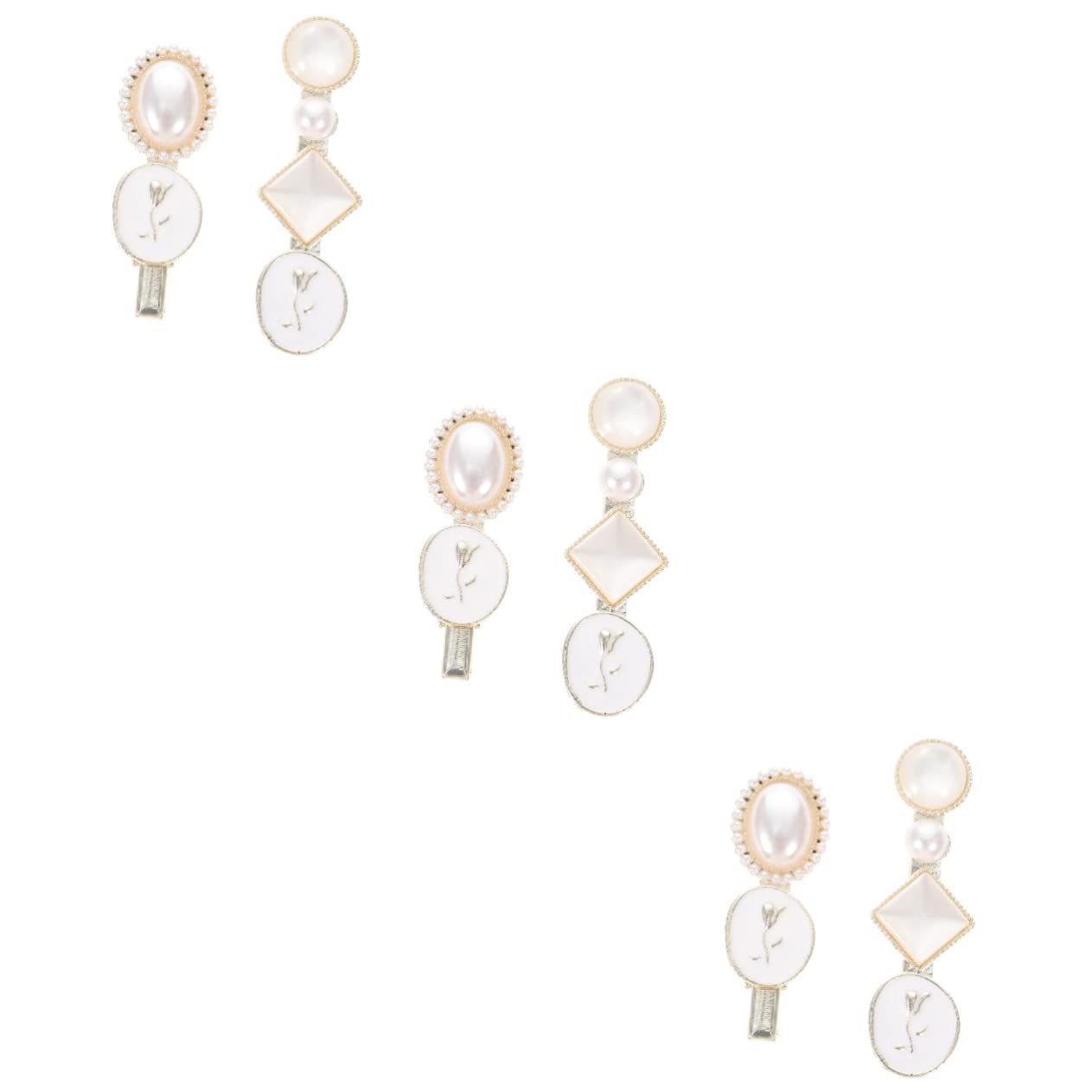 Minkissy 6-Piece Pearl Hair Clips Set - Elegant Rhinestone Barrettes for Women & Girls - Perfect for Weddings, Parties, and Daily Styling