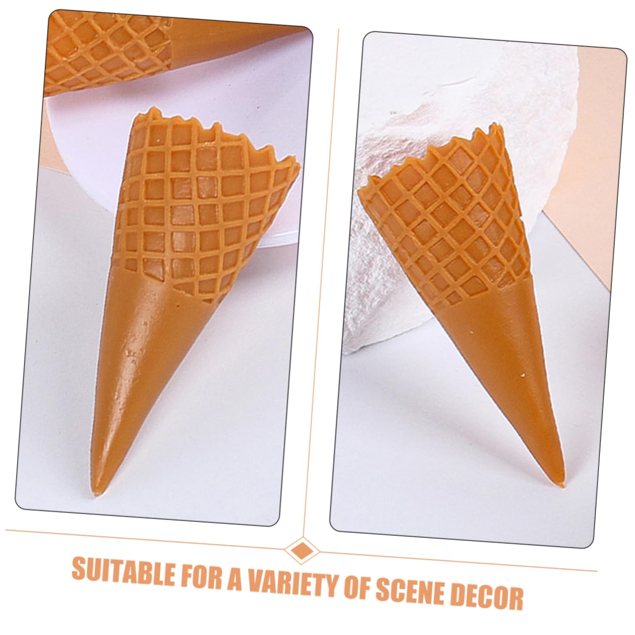 15pcs Miniature Fake Ice Cream Cones for Jewelry Making, DIY Crafts, Dollhouse Decor - Perfect for Party Favors, Photography Props & Kids Play
