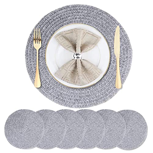 Beige White Round
