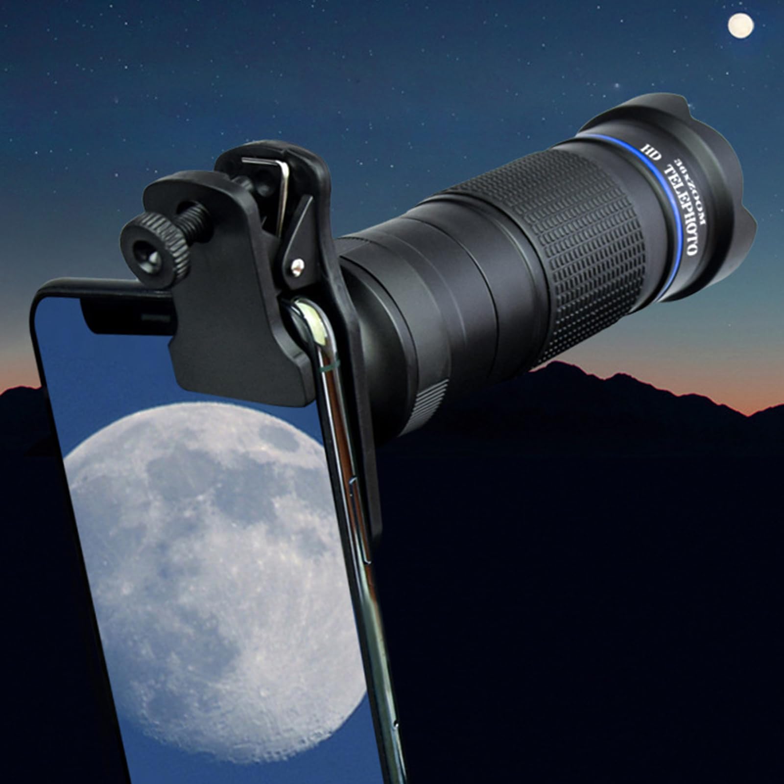High-Powered Monocular Telescope for Smartphone - 12x50 HD Zoom Lens for Outdoor Bird Watching, Hiking, Camping & Hunting - Portable Monocular with Phone Adapter for Wildlife Observation & Nature Photography - Perfect for Travel, Safari, and Stargazing Adventures