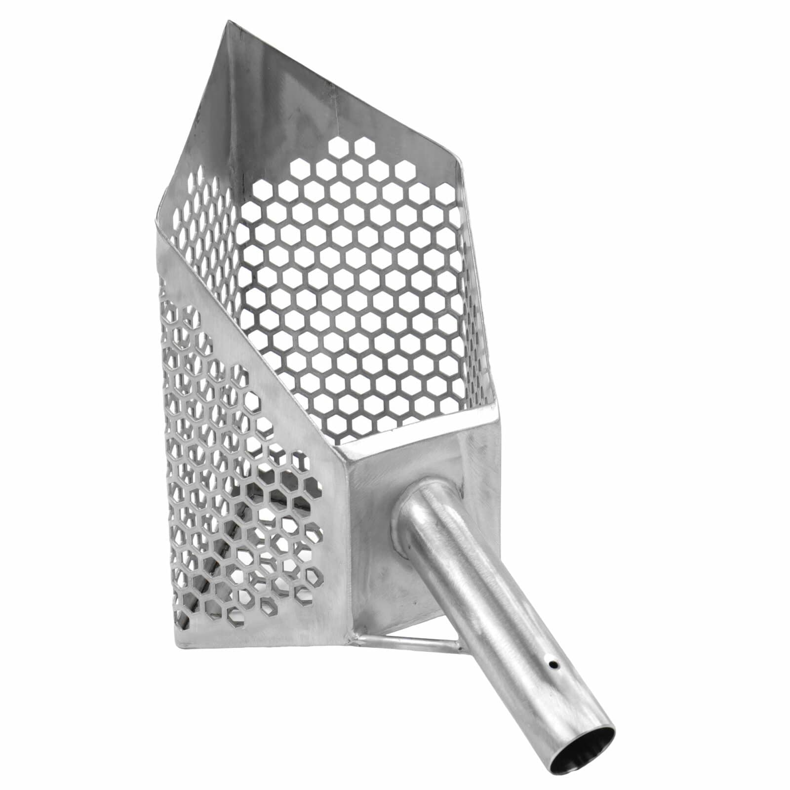 Dune Scoops Anaconda 11 x 6.5 Inch Metal Detector Sand Scoop with Hexagon Holes - Perfect for Beach Treasure Hunting & Gold Prospecting