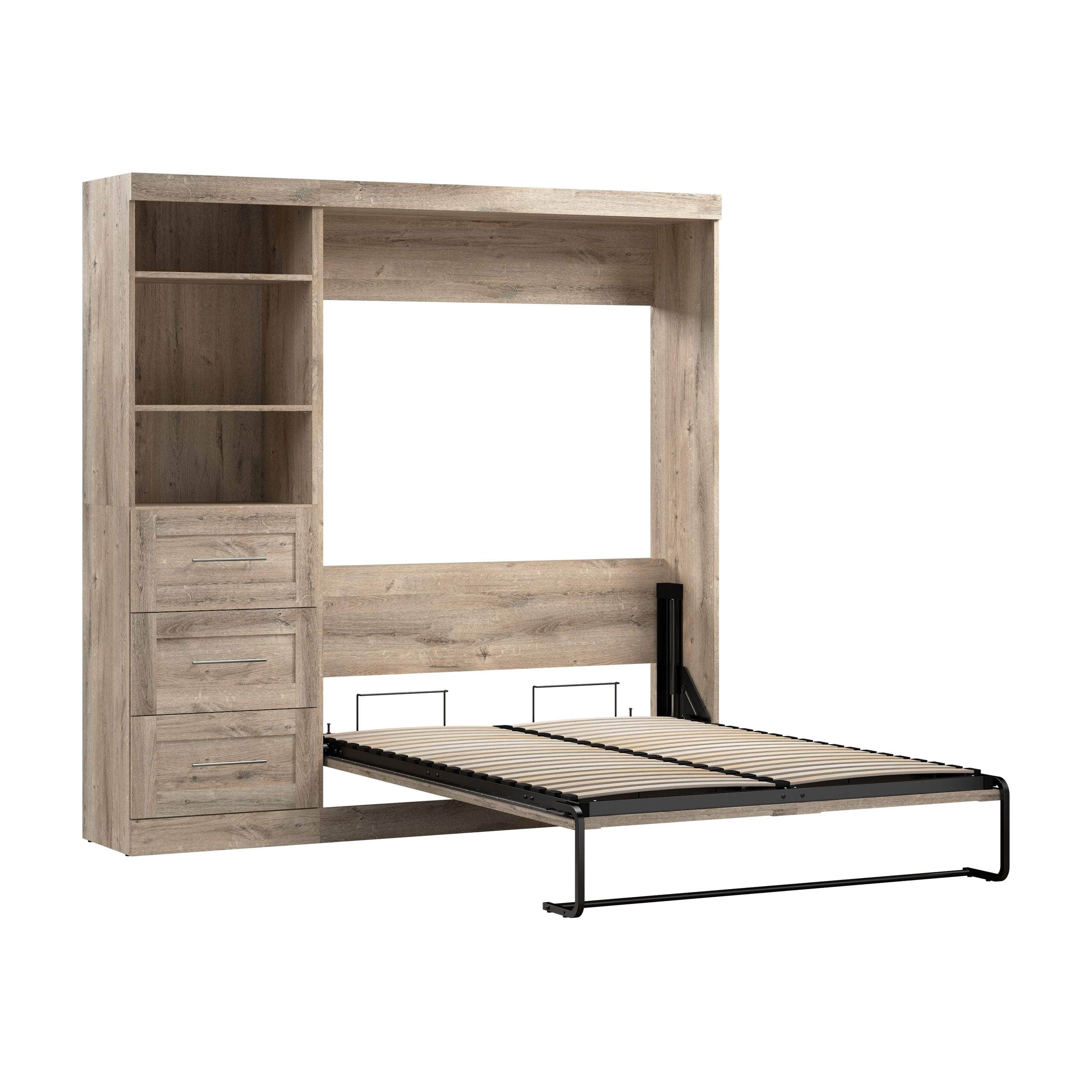 Pur Full Murphy Wall Bed with Storage Drawers - 84