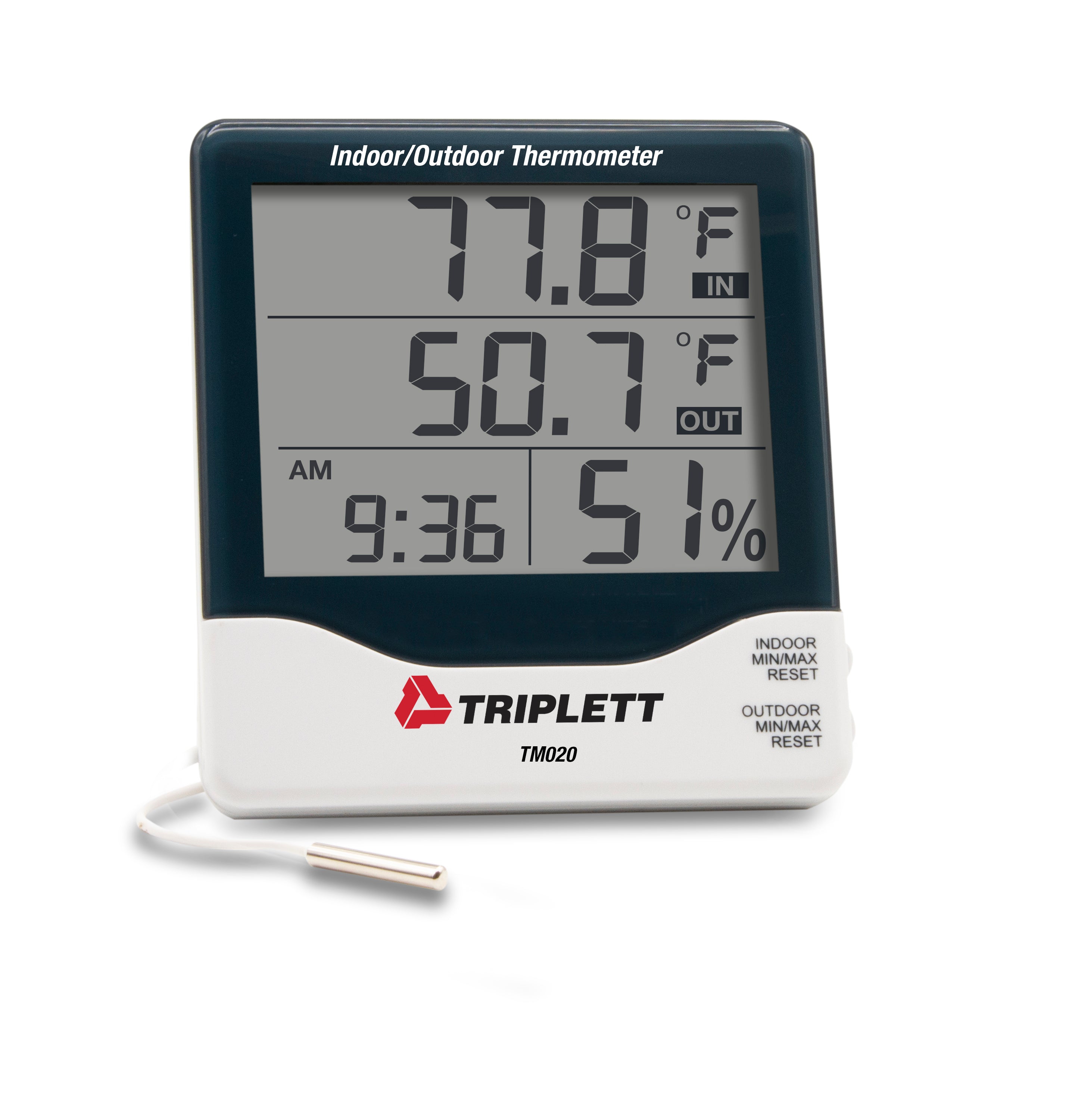 Accurate Indoor Outdoor Thermometer (TM020) - Digital Temperature Monitor for Home, Garden, and Travel Use