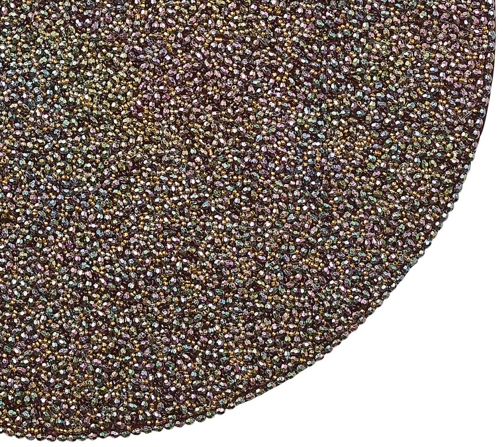 Premium Gunmetal & Multi Aurora Placemat Set of 4 - Waterproof & Heat-Resistant Dining Table Mats for Everyday Use, Dinner Parties & Home Decor