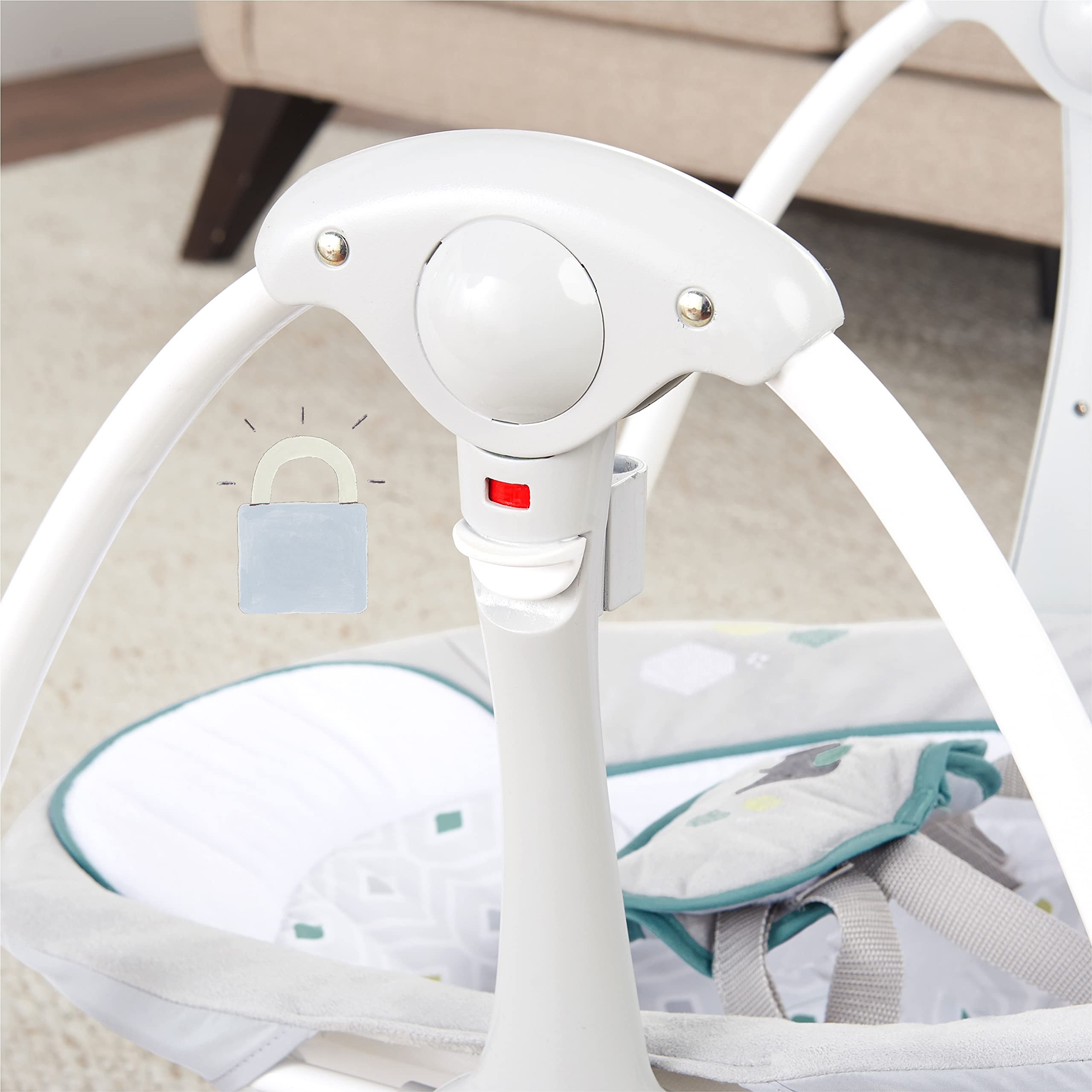 Ingenuity ConvertMe 2-in-1 Portable Baby Swing & Infant Seat with Auto Swing, Soothing Vibrations & Nature Sounds - Compact Design for 0-9 Months (6-20 lbs) - Perfect for Nursery, Travel & Hands-Free Parenting - Nash