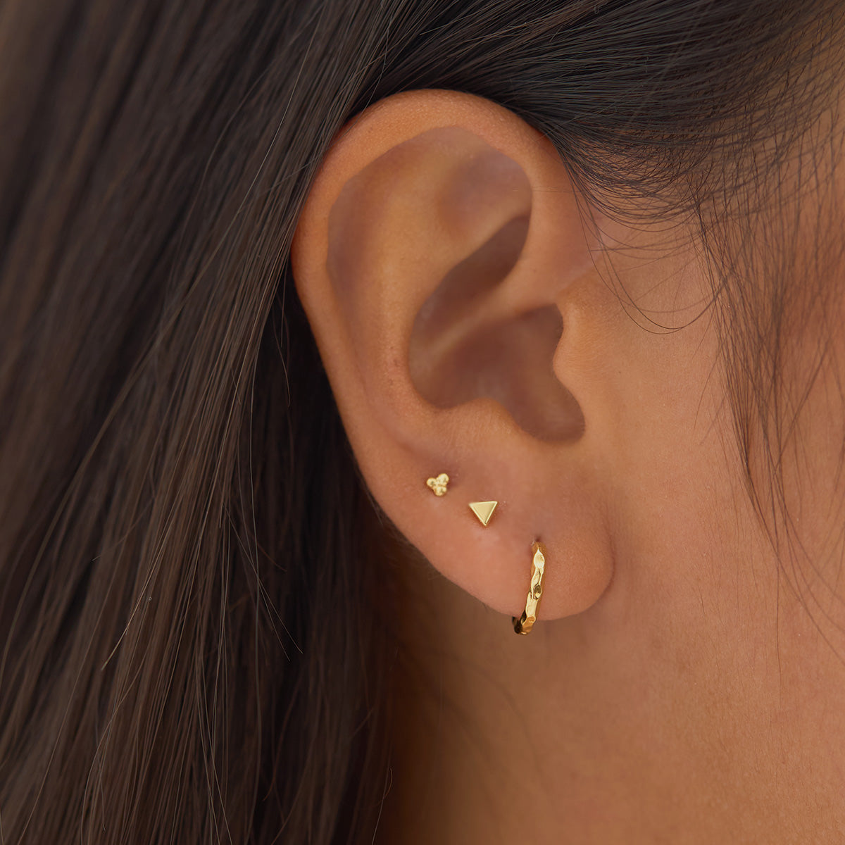 Delicate Ripple Huggie Gold Earrings for Women - Elegant Hoop Huggies for Everyday Wear, Party & Special Occasions