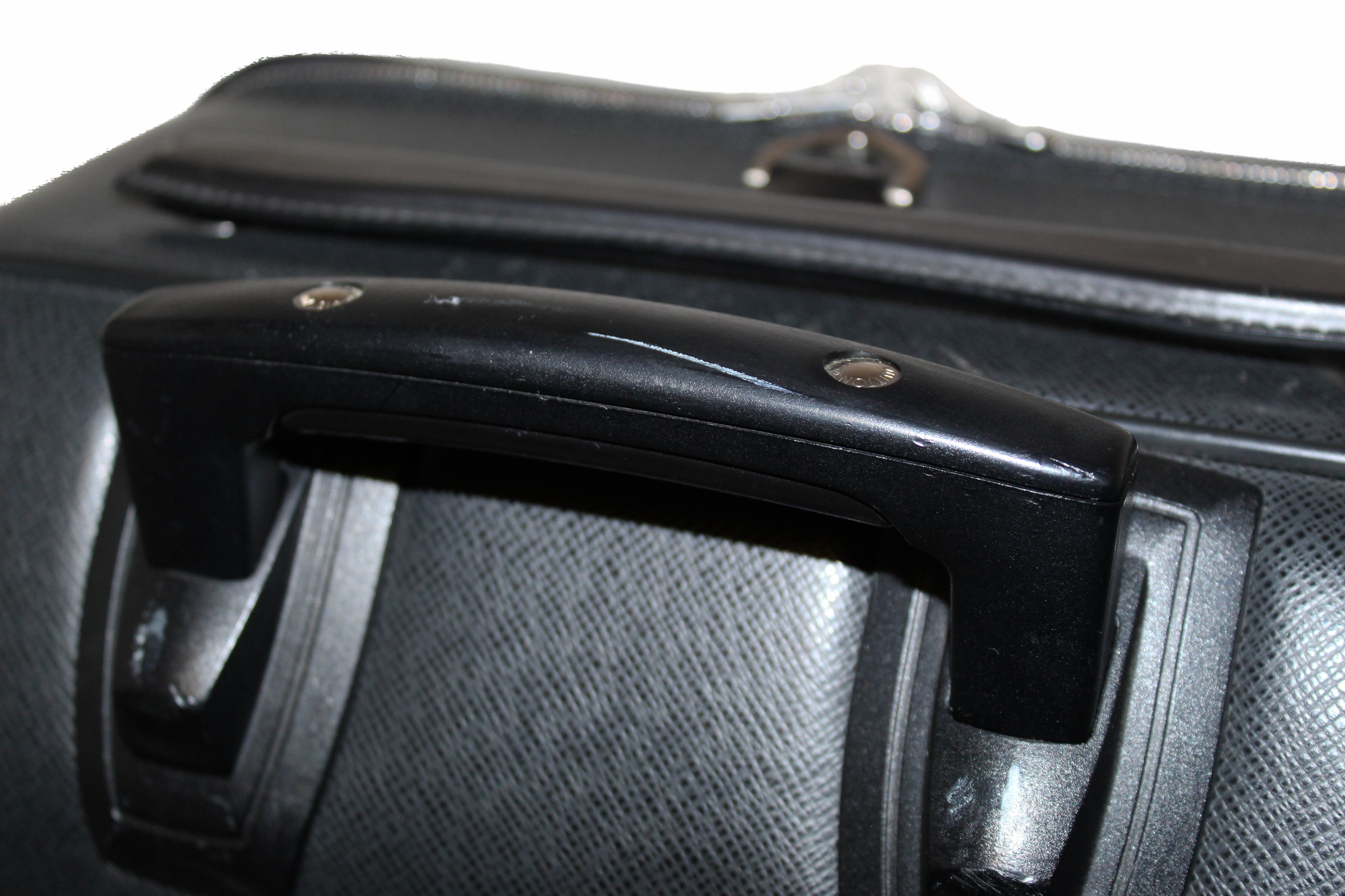 Authentic Louis Vuitton Black Taiga Leather Pegase 55 Carry-On Luggage - Luxury Travel Suitcase for Business Trips & Vacations