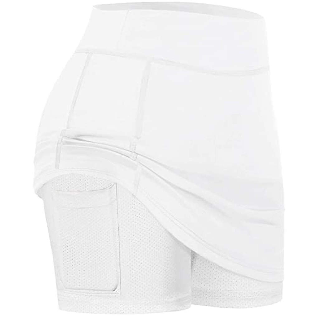 Women's Athletic Skorts with Built-in Shorts - Stretch Yoga Tennis Golf Skirt with Pockets - Perfect for Running, Workouts & Sports Activities