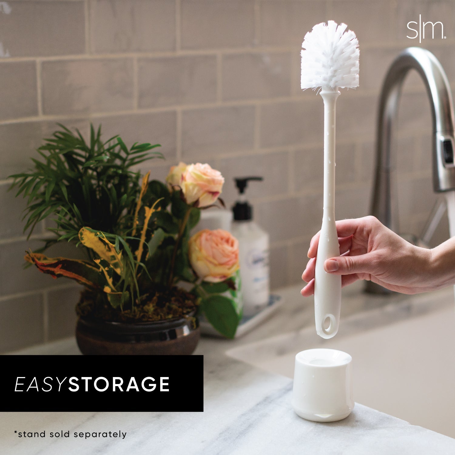Best Bottle Brush for Cleaning Water Bottles, Tumblers & Mugs - Reusable Stainless Steel Cleaning Brush for Home, Office & Travel