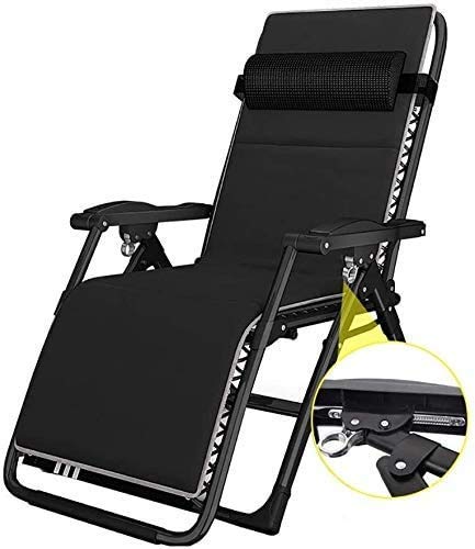 **Premium 4-Pack Zero Gravity Lounge Chairs - Folding Recliners with Headrest for Outdoor Relaxation | Perfect for Beach, Camping, Garden & Poolside Use (Black)**