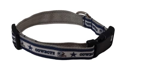 Dallas Cowboys Football Team Dog Collar - Adjustable Pet Collar with Team Logo - Perfect for Game Day, Pet Walks, and Cowboys Fans