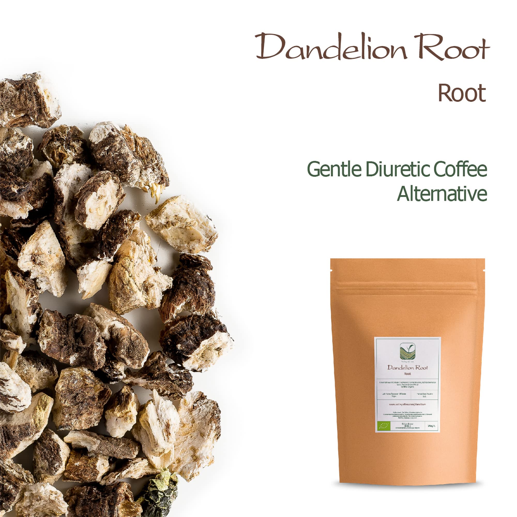 Organic Dandelion Root Tea - Taraxacum Officinale Herbal Tea for Detox & Digestion | Traditional Herbal Remedy | Perfect for Morning Wellness Routine & Evening Relaxation
