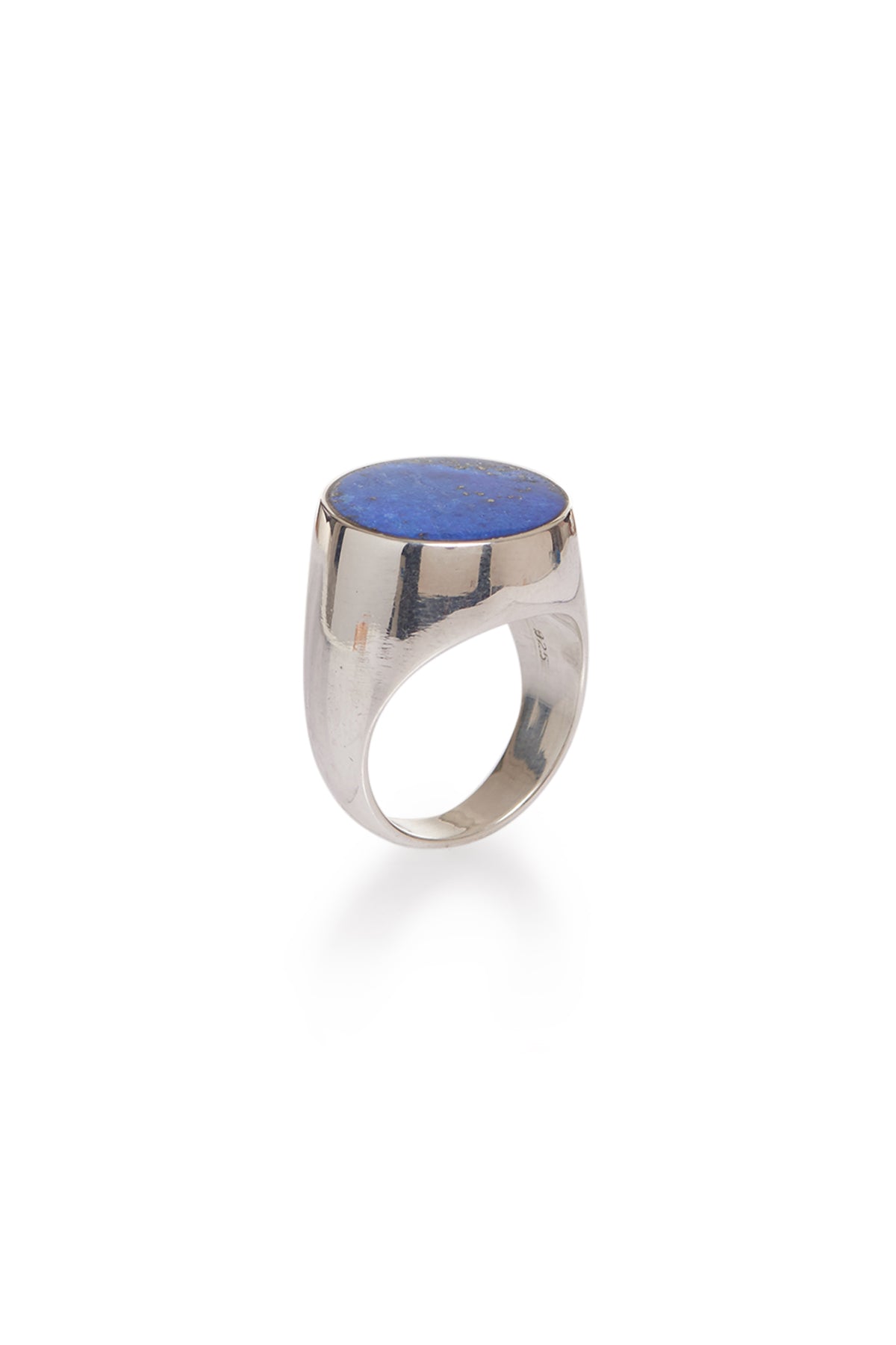 Sterling Silver Lapis Stone Signet Ring with Blue Sapphire - Elegant Jewelry for Men & Women, Perfect for Weddings, Engagements & Special Occasions