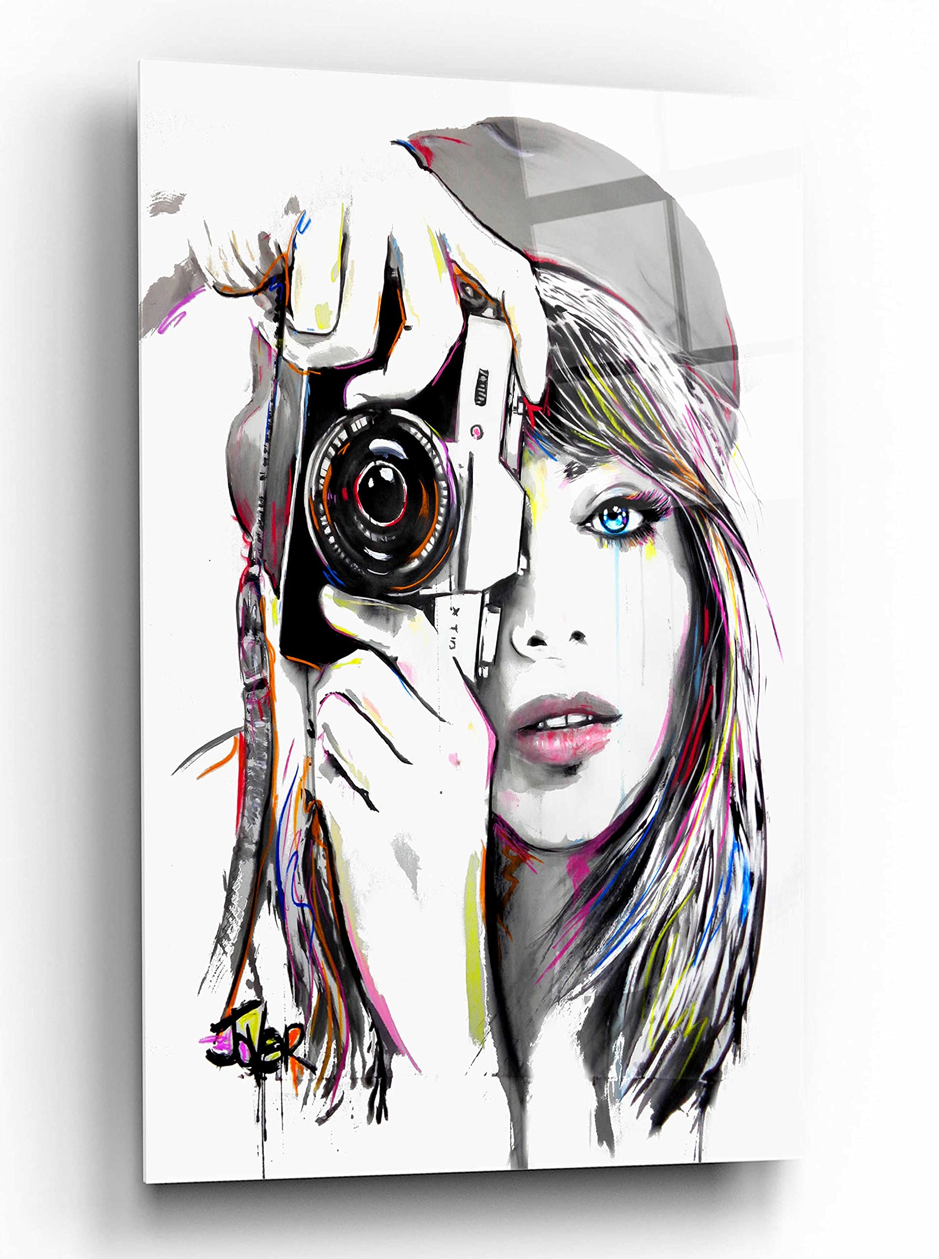 Epic Art 'Take That1' by Loui Jover - Premium Acrylic Glass Wall Art Print 24x36 Inches - Modern Home & Office Decor for Living Room, Bedroom or Gallery Display