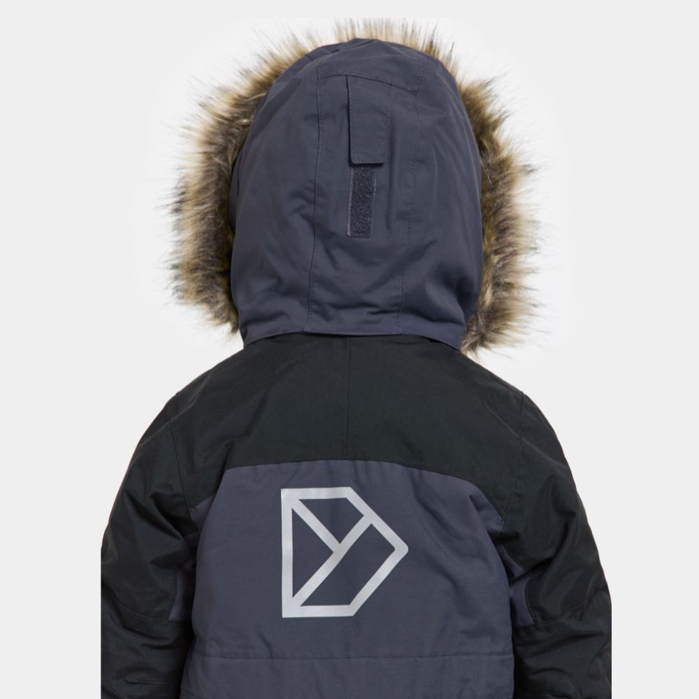 Didriksons Bjarven III Kids Snowsuit - Waterproof Winter Jacket & Pants Set for Boys & Girls, Navy Blue - Perfect for Skiing, Snowboarding & Outdoor Play