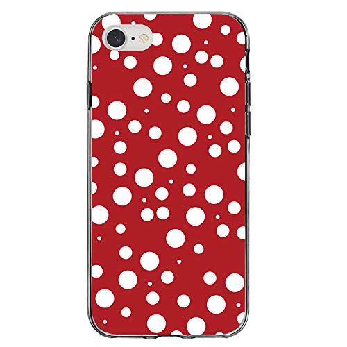 Red White Bubbles Polka Dots On Clear Case