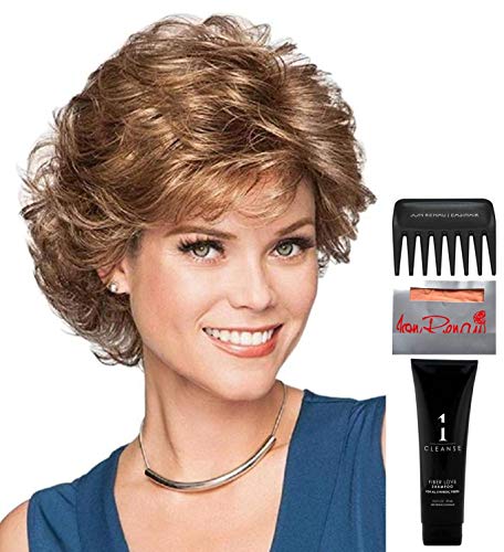 Gabor Belle Wig Bundle - 5 Items Including Christy's Wigs Q&A Booklet, Travel Size Wig Shampoo, Wig Cap & Wide Tooth Comb (Color 30-32) | Perfect for Cosplay, Costume Parties & Everyday Wear
