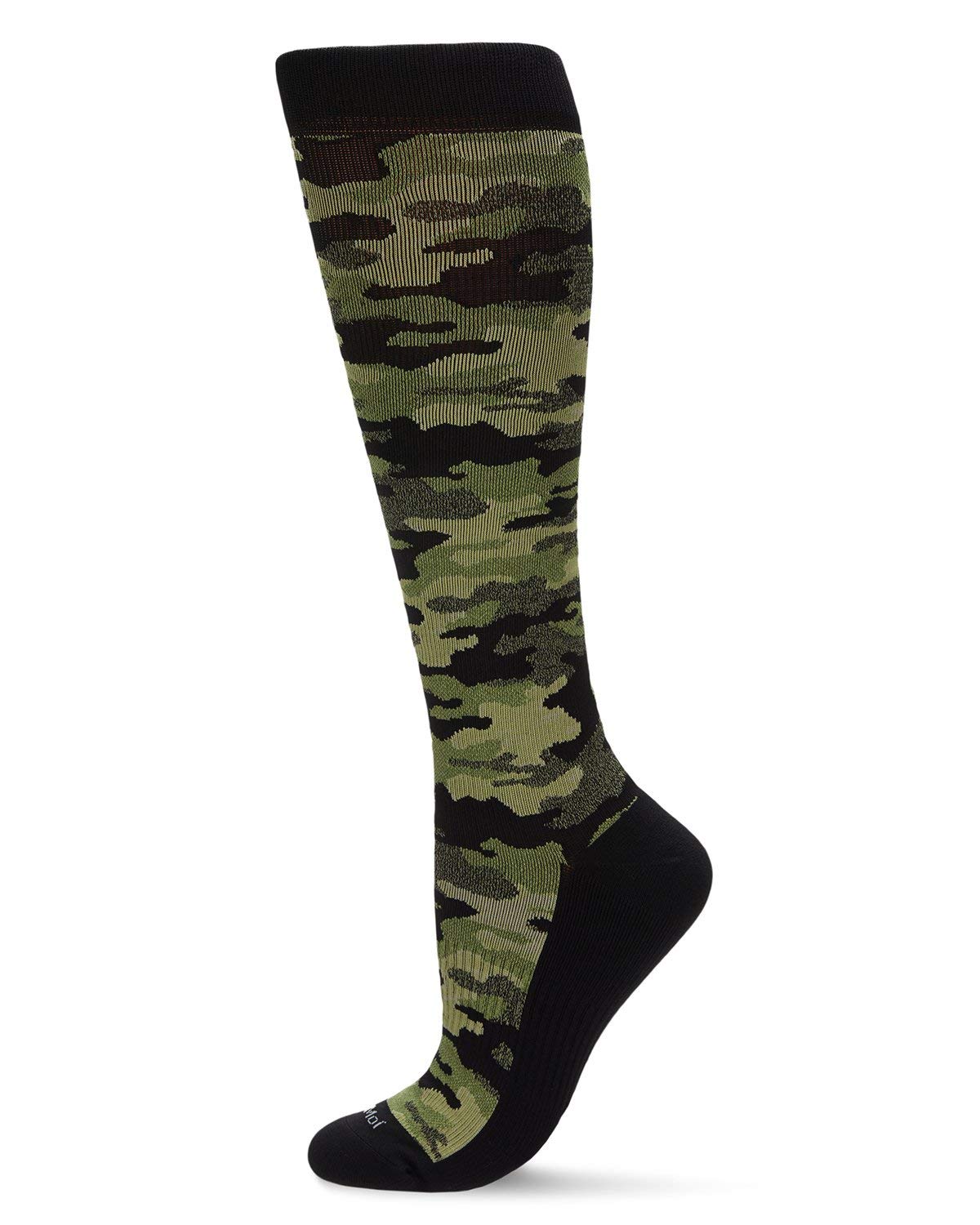 MeMoi Women's Striped Nylon 15-20mmHg Graduated Compression Socks for Circulation, Running & Travel - Comfortable Support Socks for Nurses, Athletes & Long Flights