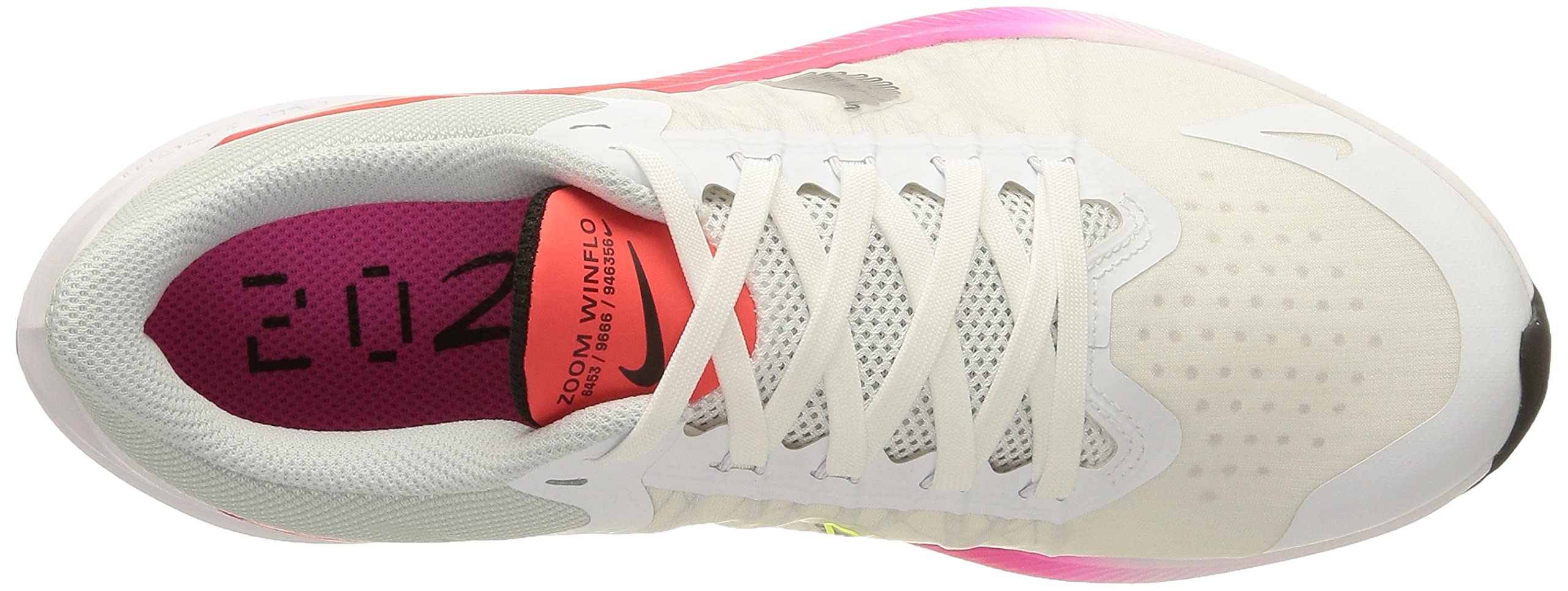 Nike Women's Air Zoom Pegasus 38 Running Shoes - White/Black/Bright Crimson/Total Orange - Size 6.5 - Lightweight Cushioned Sneakers for Jogging, Gym Workouts & Daily Wear