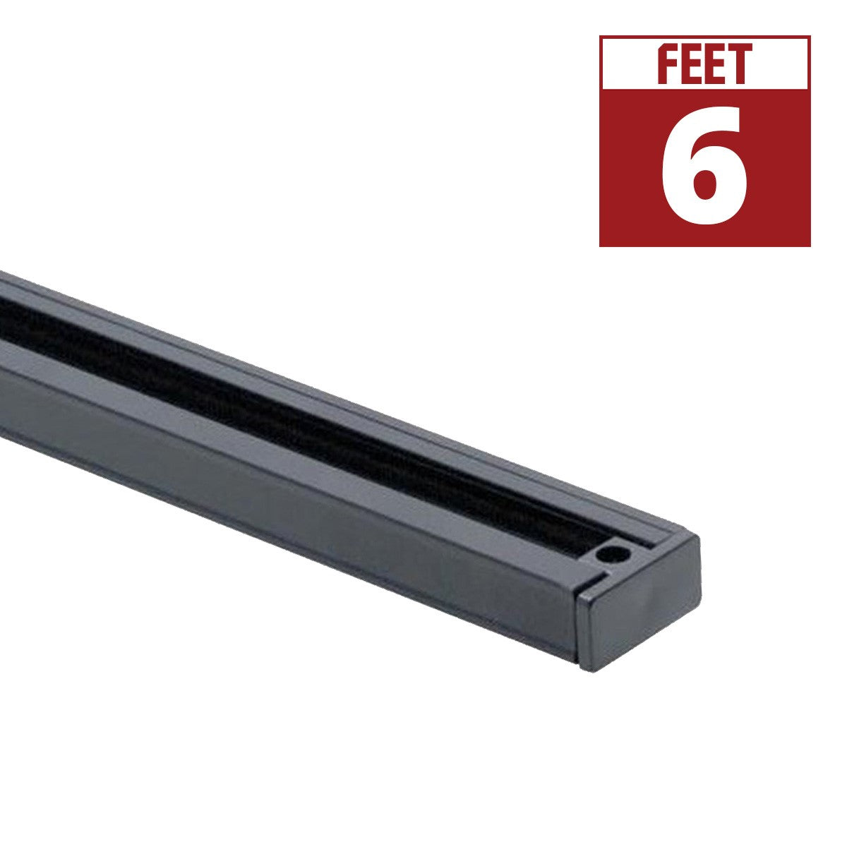 6 Ft. Black Halo Track Rail Lighting System - Single Circuit for Modern Home & Commercial Spaces | Perfect for Kitchens, Showrooms & Retail Displays