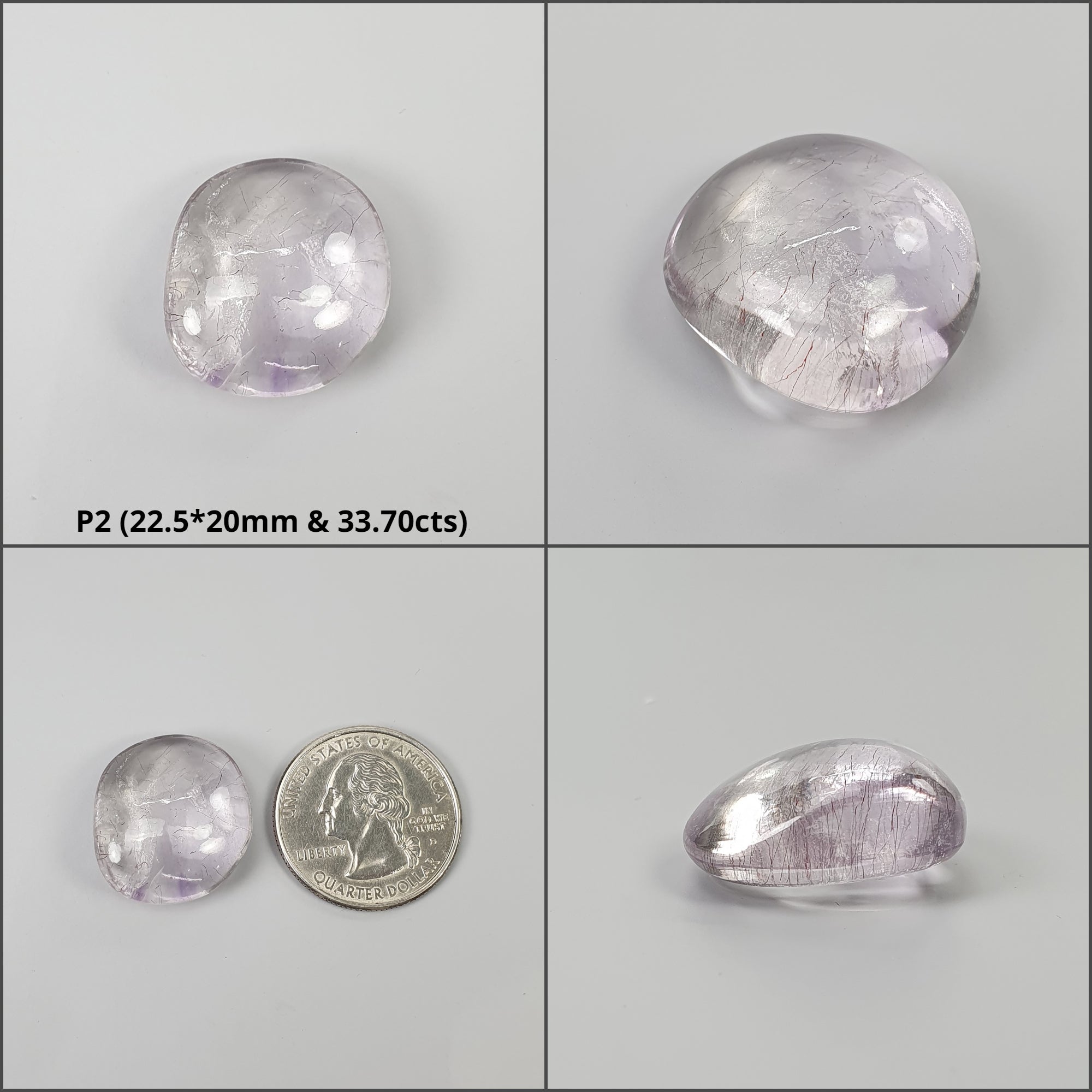 Natural Untreated Amethyst Gemstone Tumble - Purple Rutile Cabochon for Jewelry Making, Healing Crystals & Spiritual Gifts | Handcrafted Healing Stones for Meditation, Reiki & Home Decor