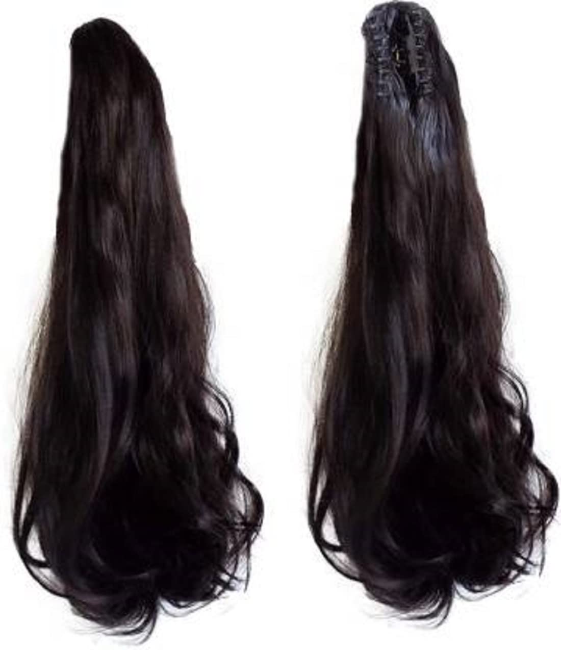 Brown Curly Ponytail Hair Extension Clip - Natural Looking Synthetic Hairpiece for Women | Perfect for Parties, Weddings & Daily Styling