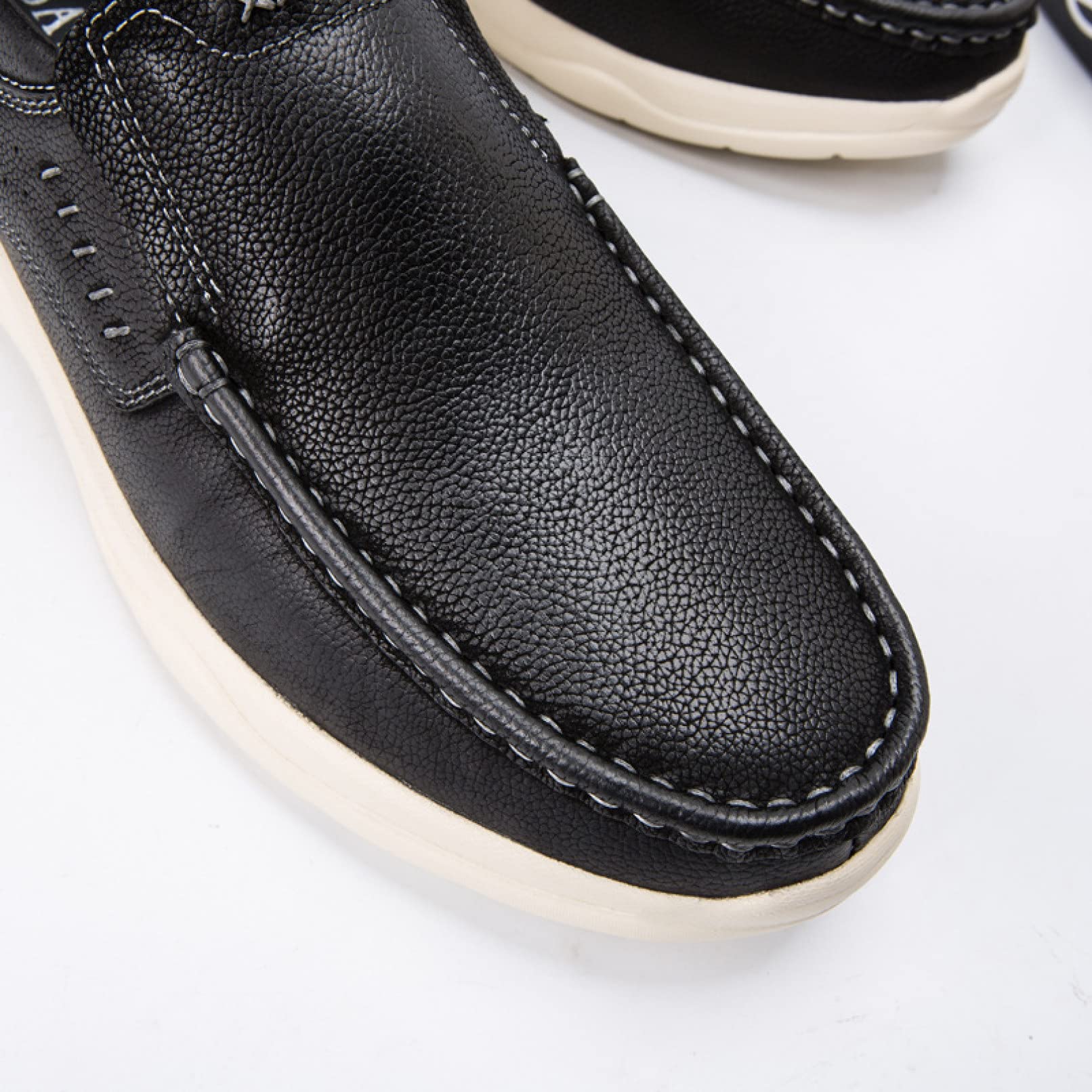 Hoxekle Men's Leather Slip-On Loafers - Ultra Lightweight Comfortable Casual Shoes for Walking & Office Wear - Perfect for Business, Travel & Everyday Use