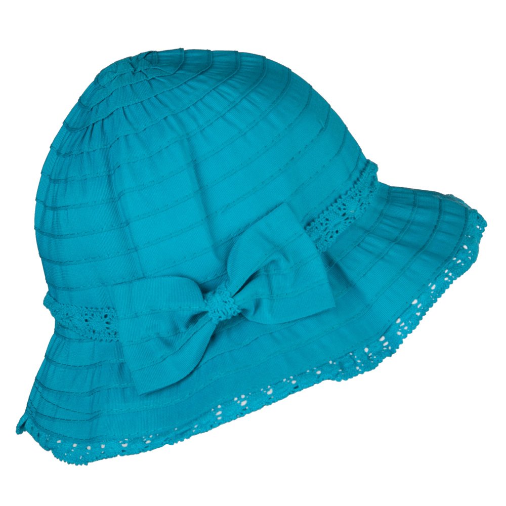 Jeanne Simmons Girls Bow Accent Bucket Hat - Stylish Sun Protection for Outdoor Activities, Beach, and Summer Fashion