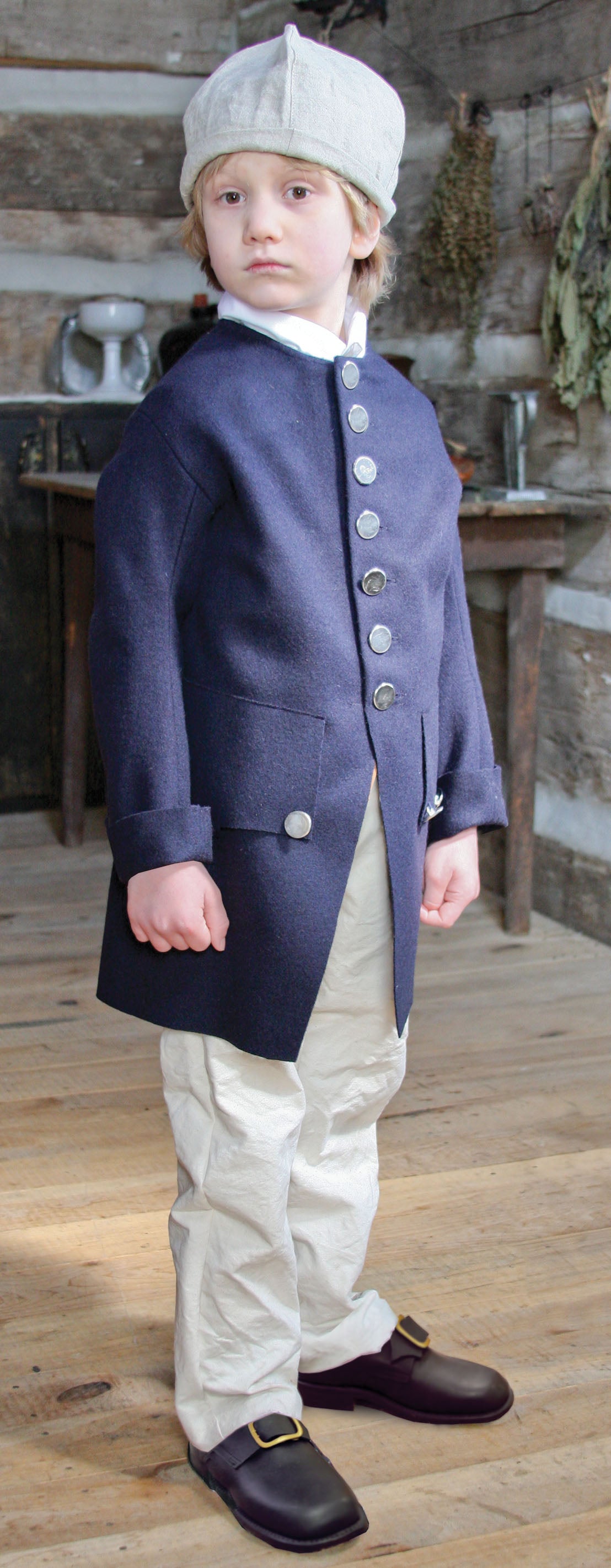 Boys' Civilian Costume Coat - Kids' Historical Dress Up Outfit for Halloween & Theater Performances