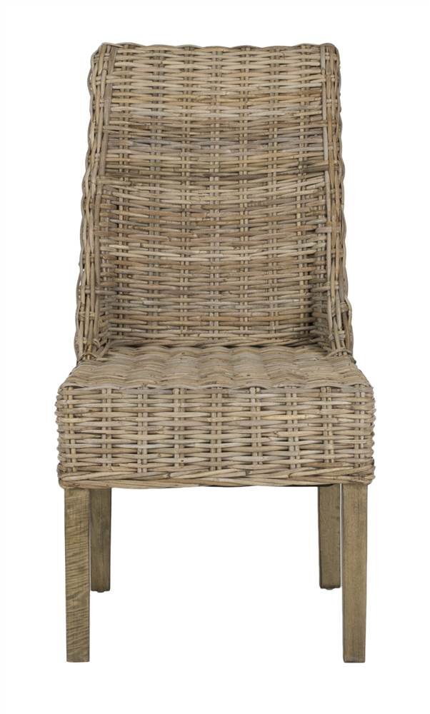SAFAVIEH Suncoast Brown Dining Chair - Modern Wooden Kitchen Chairs with Upholstered Seat - Perfect for Dining Room, Kitchen, Breakfast Nook & Office