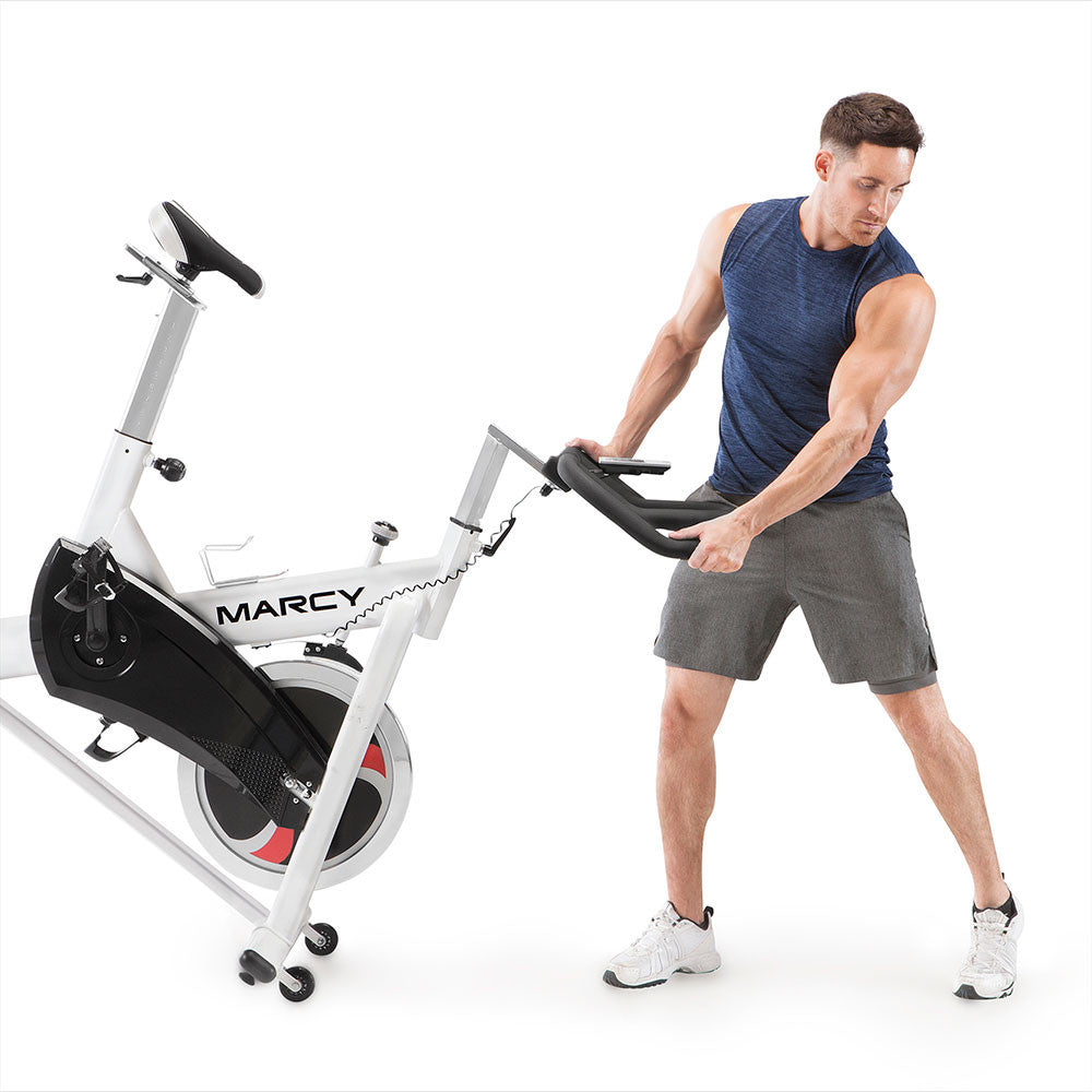 Marcy Club Trainer Exercise Bike - NSP 490 Stationary Bike for Home Gym | Indoor Cycling Workout for Cardio & Strength Training